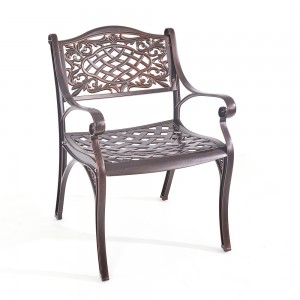 JJC-18003 Cast Aluminium Garden Chair nrog zam tsim