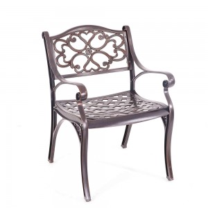 JJC-18002 Cast Aluminium Garden Chair nrog zam tsim