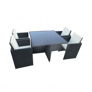 cube set 1 Steel frame rattan dining set