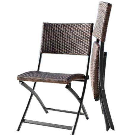 JJC214W Rattan Effect folding Chair Featured Image