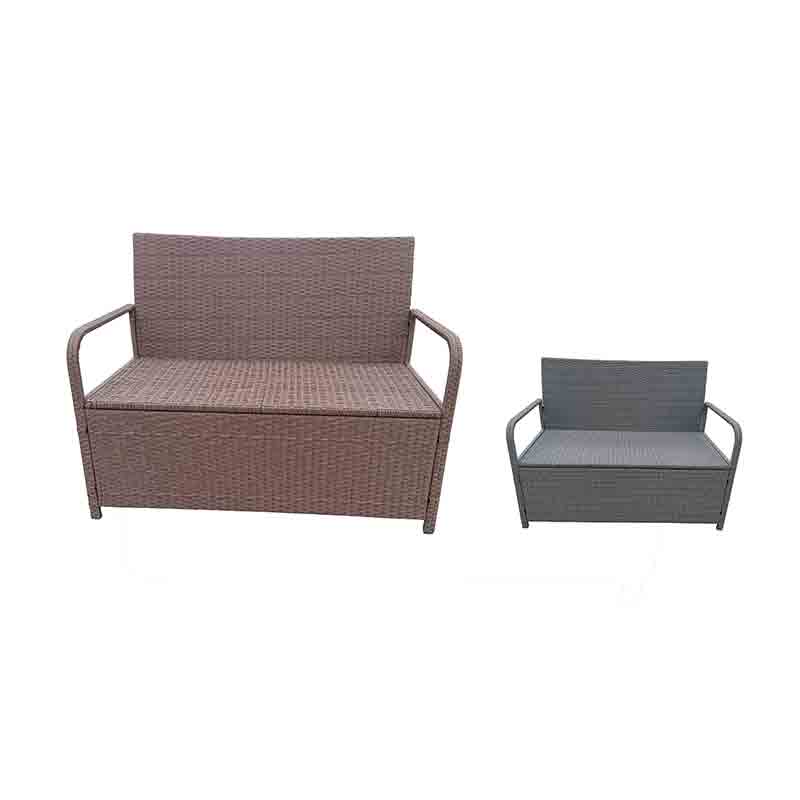 JJ111BB Steel frame rattan cushion bench Featured Image