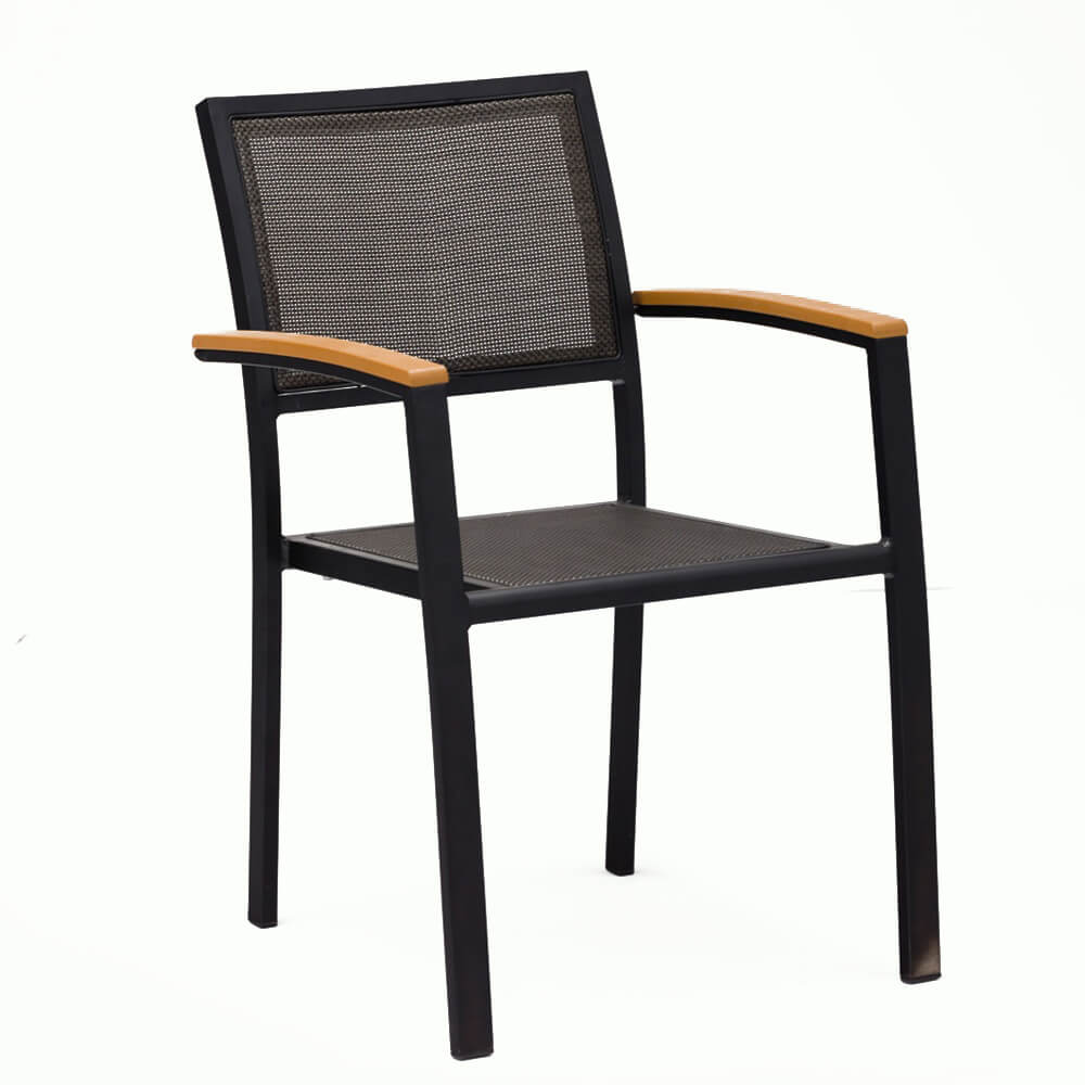 JJC419 Aluminum textilene stacking chair Featured Image