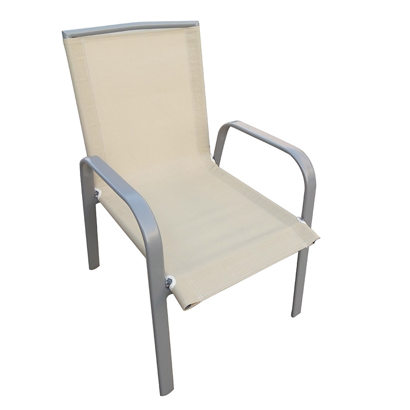 JJ302C-Taupe Kid's steel textilene stacking chair