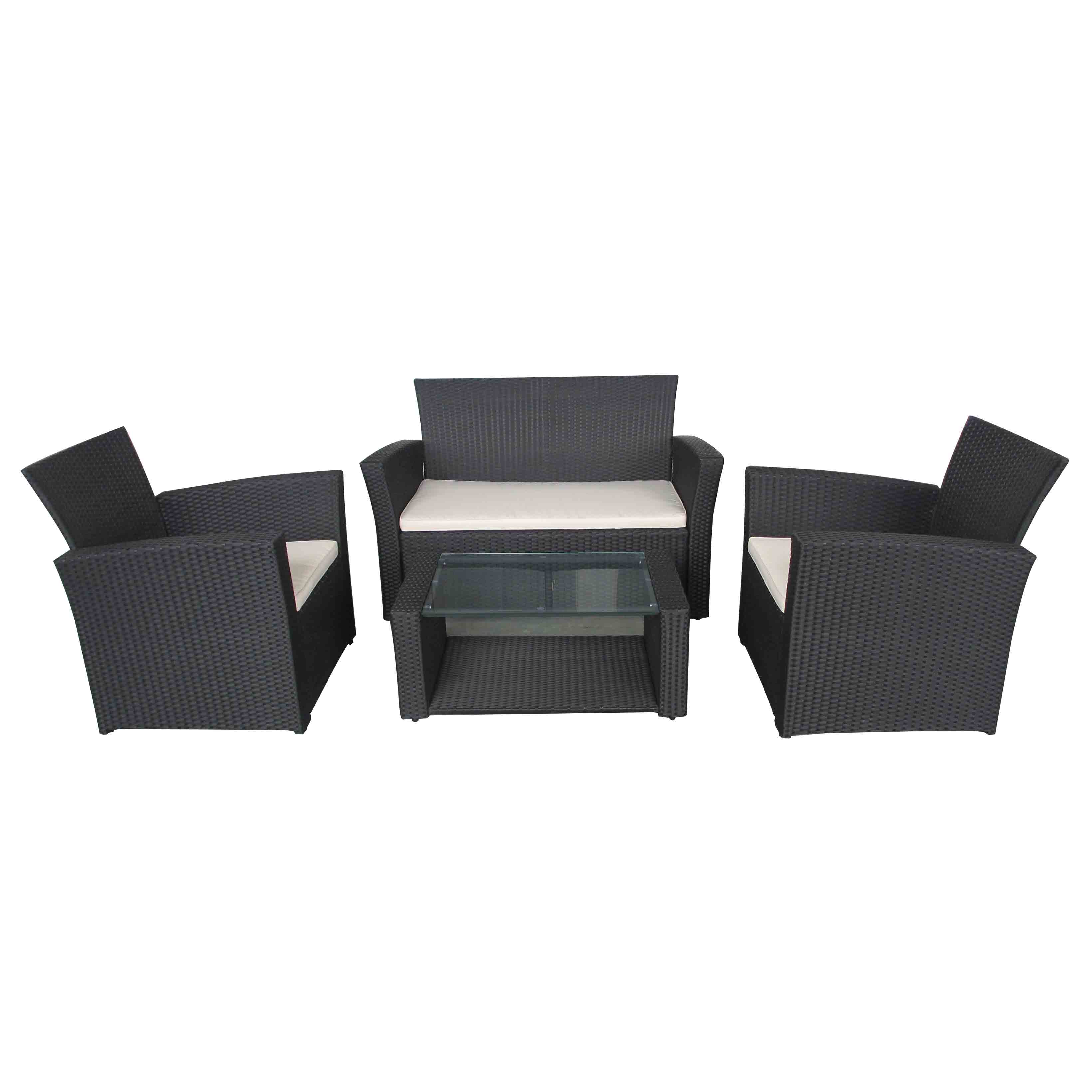 JJX3001W-1 Steel frame rattan 4pcs sofa set Featured Image