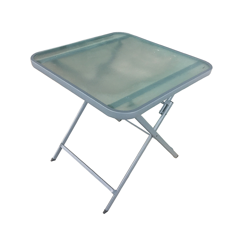 JJT3026G Steel frame outdoor folding glass table Featured Image