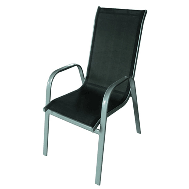JJ303C  Steel textilene stacking chair Featured Image