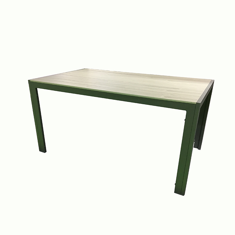 JJT14001 Aluminum PS wood rectangle outdoor table Featured Image